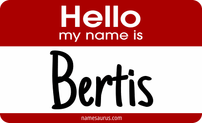 Hello my name is Bertis png download
