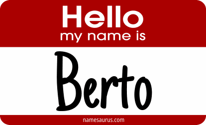 Hello my name is Berto png download