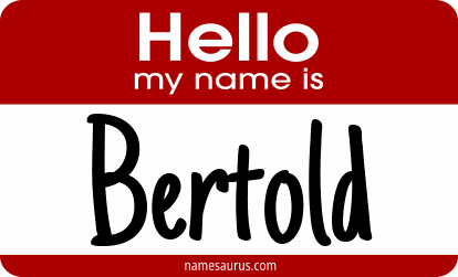 Hello my name is Bertold png download