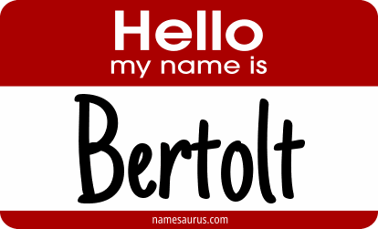 Hello my name is Bertolt png download
