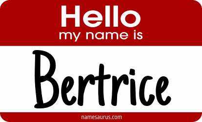 Hello my name is Bertrice png download