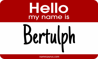 Hello my name is Bertulph png download