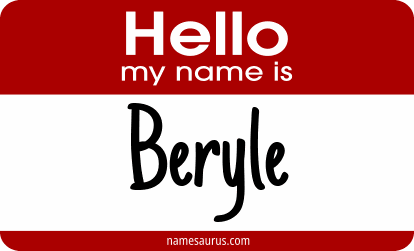 Hello my name is Beryle png download