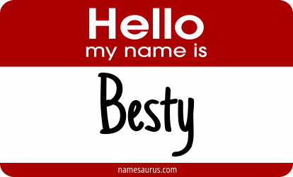Hello my name is Besty png download