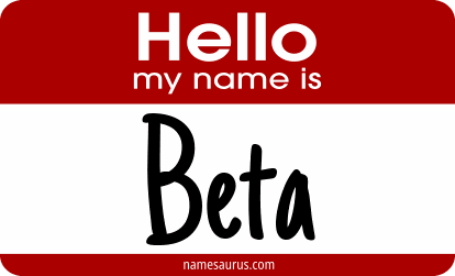 Hello my name is Beta png download