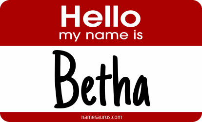 Hello my name is Betha png download