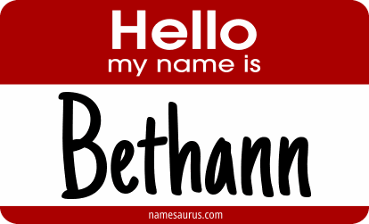 Hello my name is Bethann png download
