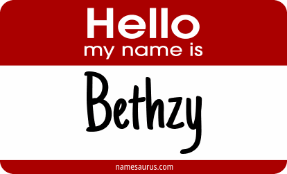 Hello my name is Bethzy png download