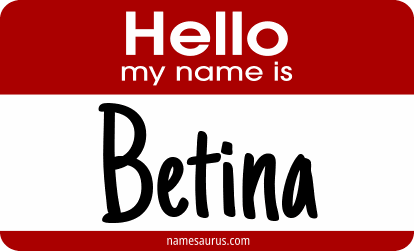 Hello my name is Betina png download