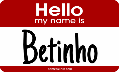 Hello my name is Betinho png download