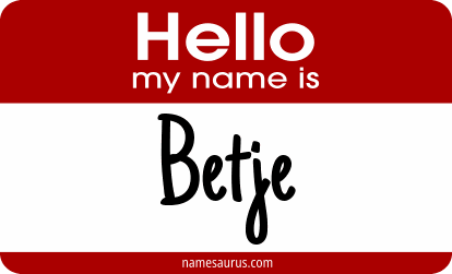 Hello my name is Betje png download