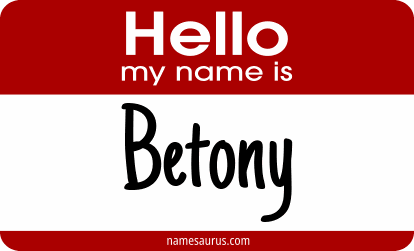 Hello my name is Betony png download