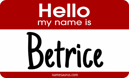 Hello my name is Betrice png download