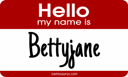 Hello my name is Bettyjane png download
