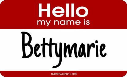 Hello my name is Bettymarie png download