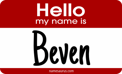 Hello my name is Beven png download