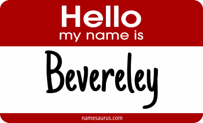 Hello my name is Bevereley png download