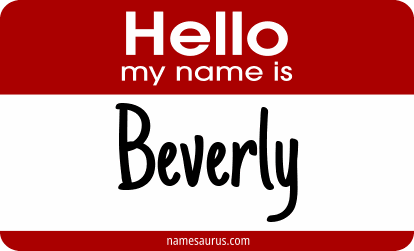 Hello my name is Beverly png download