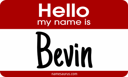 Hello my name is Bevin png download