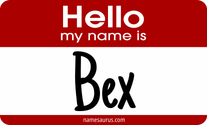 Hello my name is Bex png download