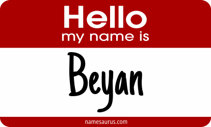 Hello my name is Beyan png download