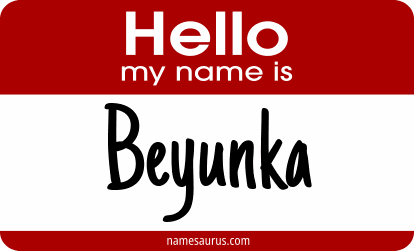 Hello my name is Beyunka png download