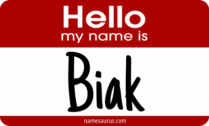 Hello my name is Biak png download