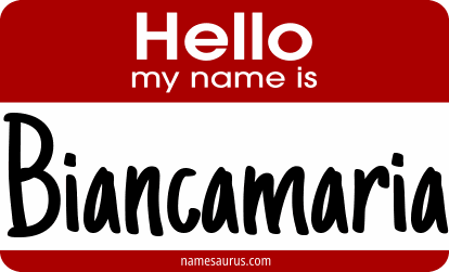 Hello my name is Biancamaria png download