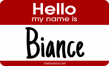 Hello my name is Biance png download