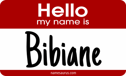 Hello my name is Bibiane png download