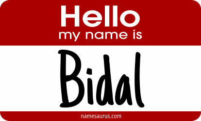Hello my name is Bidal png download