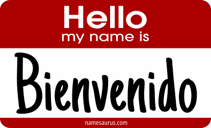 Hello my name is Bienvenido png download