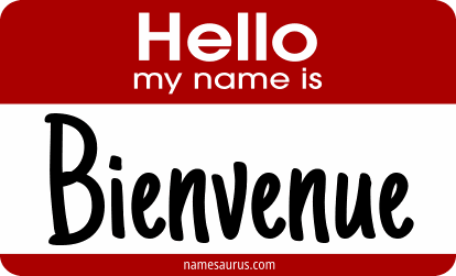 Hello my name is Bienvenue png download