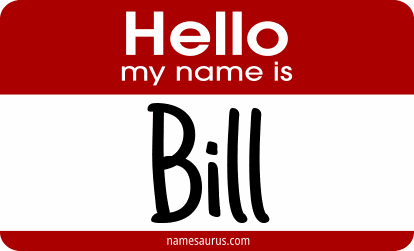Hello my name is Bill png download