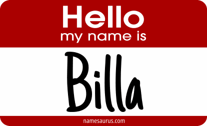 Hello my name is Billa png download