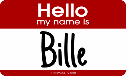 Hello my name is Bille png download