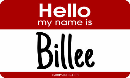 Hello my name is Billee png download