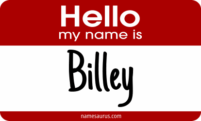 Hello my name is Billey png download
