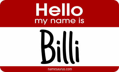 Hello my name is Billi png download