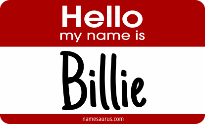 Hello my name is Billie png download