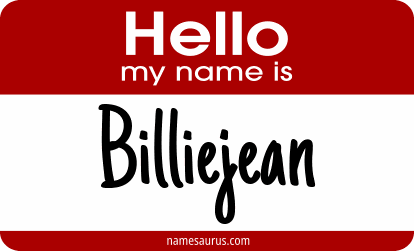 Hello my name is Billiejean png download
