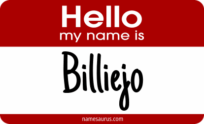 Hello my name is Billiejo png download