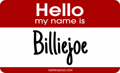 Hello my name is Billiejoe png download