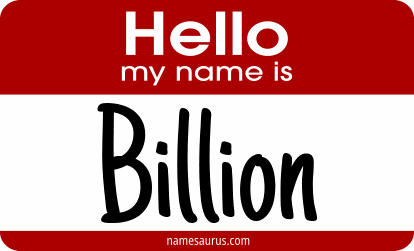 Hello my name is Billion png download
