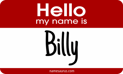 Hello my name is Billy png download