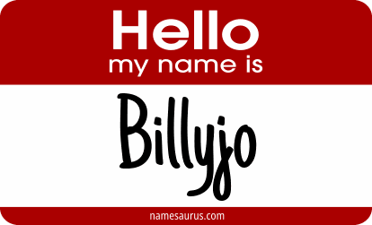 Hello my name is Billyjo png download