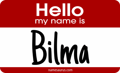 Hello my name is Bilma png download
