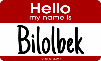Hello my name is Bilolbek png download