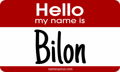 Hello my name is Bilon png download