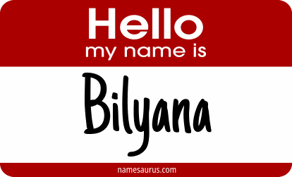 Hello my name is Bilyana png download